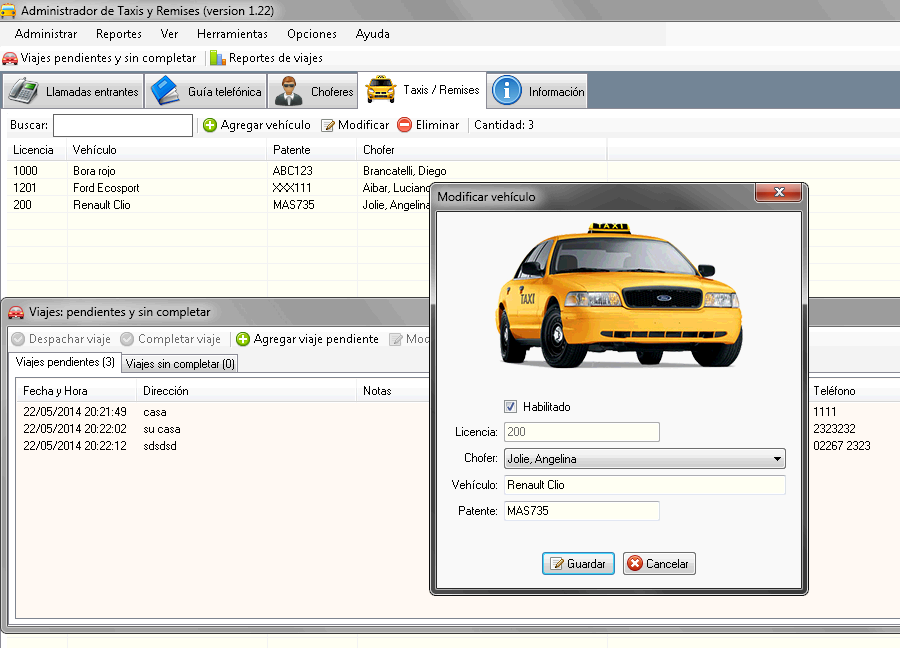 Administrador de Taxis y Remises