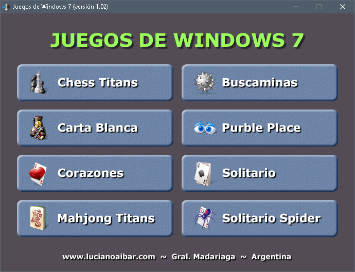 Juegos de Windows 7 screenshot