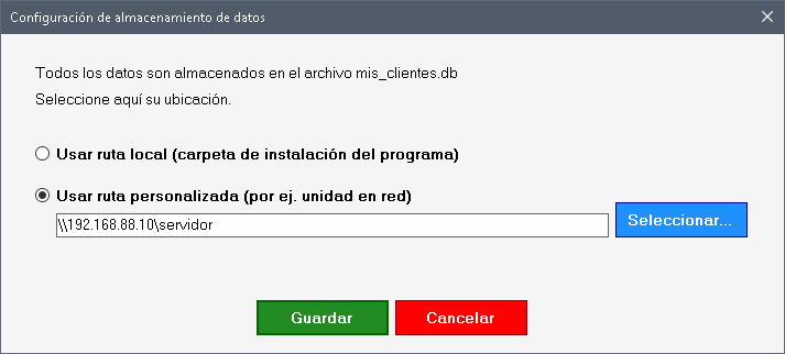 Configuración en red
